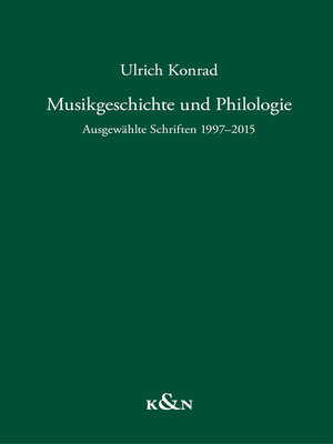 cover image of Musikgeschichte und Philologie